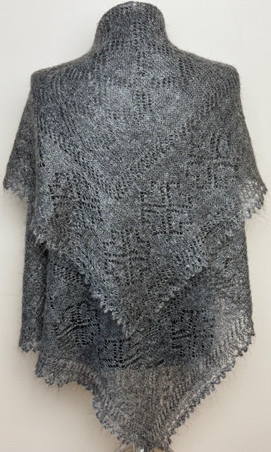 Orenburg shawl PGO-8, 120x100 cm
