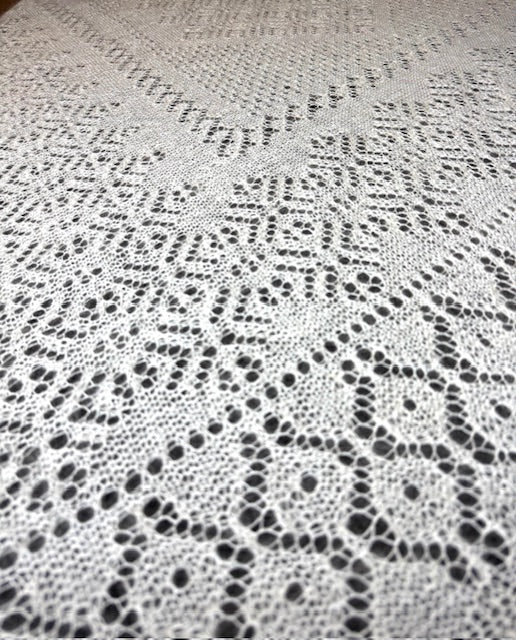 Orenburg shawl POW-25, size 220x220 cm