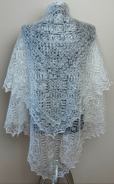 Orenburg shawl PWO-5, 120x120 cm