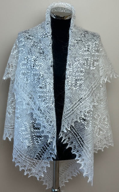 Orenburg shawl POW-29, 120x120 cm