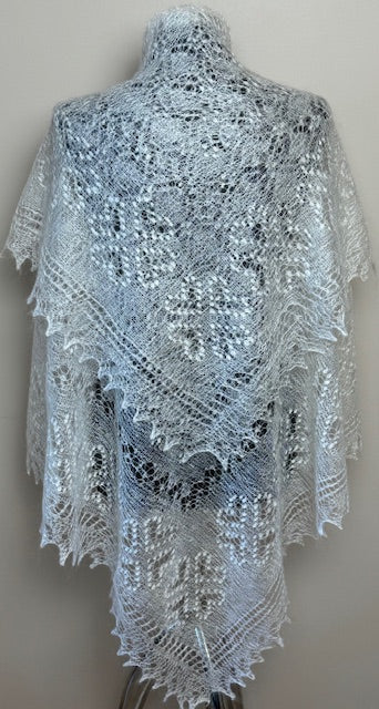 Orenburg shawl PWO-2, 120x120 cm