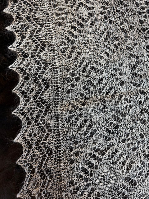 Orenburg shawl POW-30, 120x120 cm