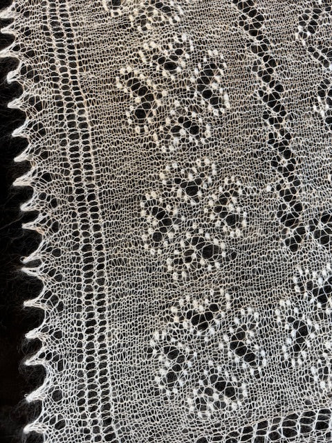 Orenburg shawl POW-29, 120x120 cm