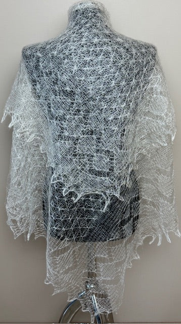 Downy shawl #PCN-47, 120x120 cm