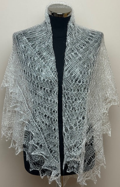 Downy shawl #PCN-34, 120x120 cm