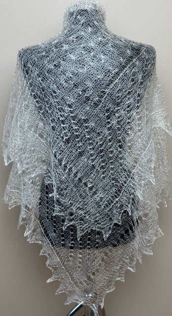 Downy shawl #PCN-34, 120x120 cm