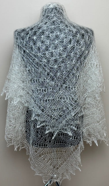 Downy shawl #PCN-45, 120x120 cm
