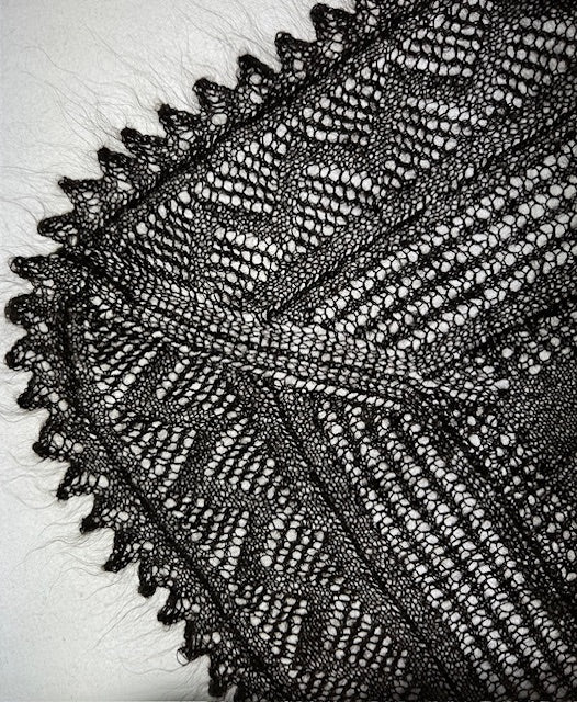 Orenburg shawl PGO-11, 120x120 cm