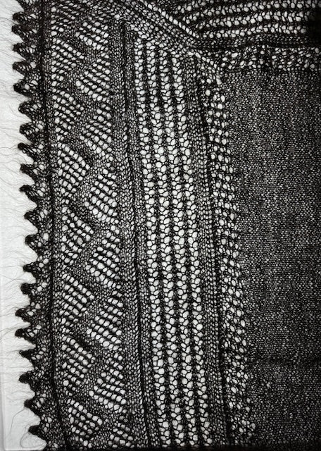Orenburg shawl PGO-11, 120x120 cm