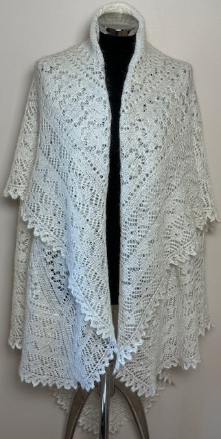 Orenburg shawl PWO-11, 160x160 cm