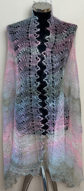 Downy shawl ( Palantine ) #48, 180x80 cm