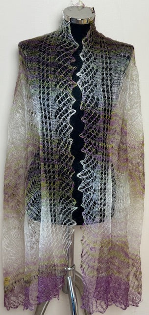 Downy shawl ( Palantine ) #167, 200x70 cm