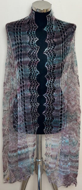 Downy shawl ( Palantine ) #121, 180x80 cm