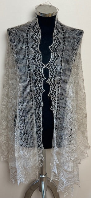 Downy shawl ( Palantine ) #186, 180x70 cm