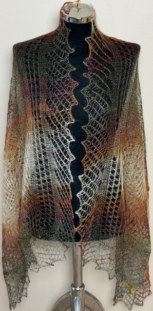 Downy shawl ( Palantine ) #93, 160x80 cm
