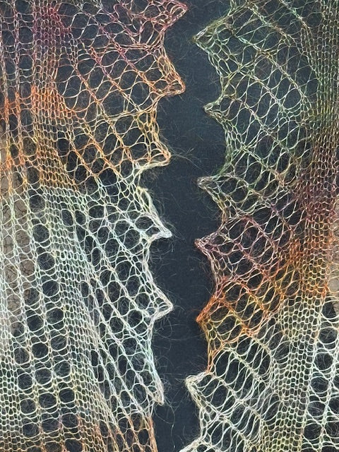 Downy shawl ( Palantine ) #93, 160x80 cm