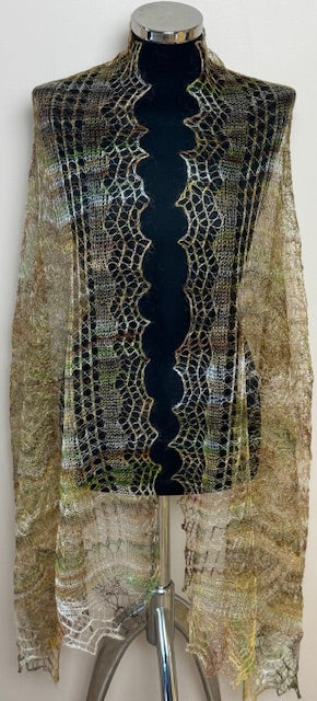 Downy shawl ( Palantine ) #95, 180x80 cm
