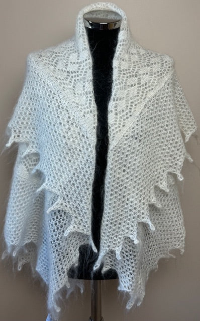 Uryupinsk downy shawl #PW-24, 120x120 cm