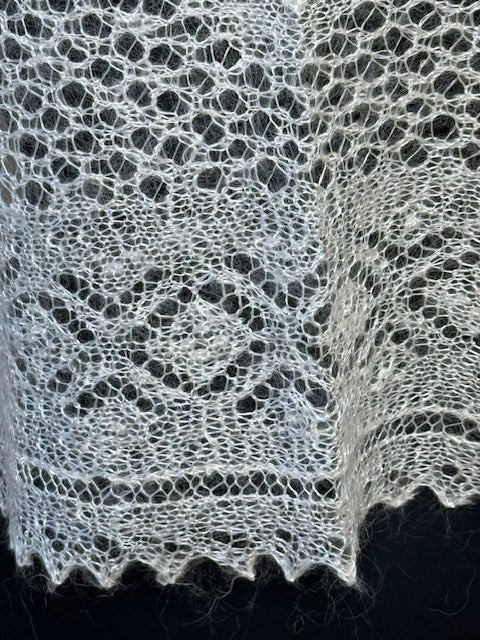 Orenburg shawl-palantine SWO-12, 130x60 cm