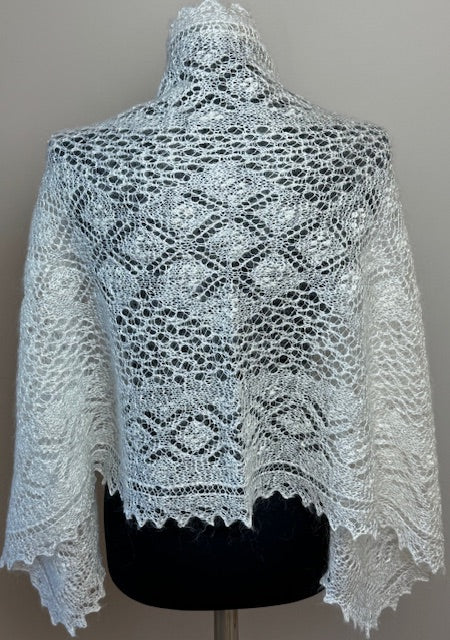 Orenburg shawl-palantine SWO-12, 130x60 cm