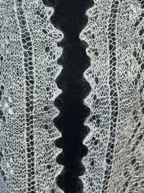 Orenburg shawl-palantine SWO-12, 130x60 cm