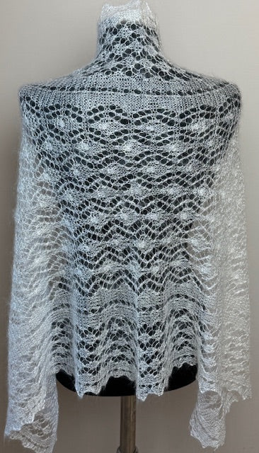 Orenburg shawl-palantine SWO-11, 120x60 cm