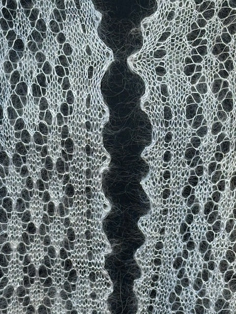 Orenburg shawl-palantine SWO-11, 120x60 cm
