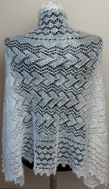 Orenburg shawl-palantin SWO-13, 120x70 cm