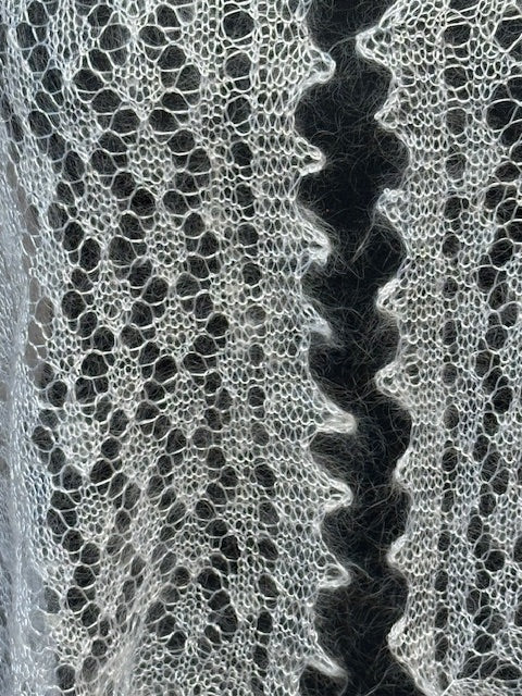 Orenburg shawl-palantin SWO-13, 120x70 cm