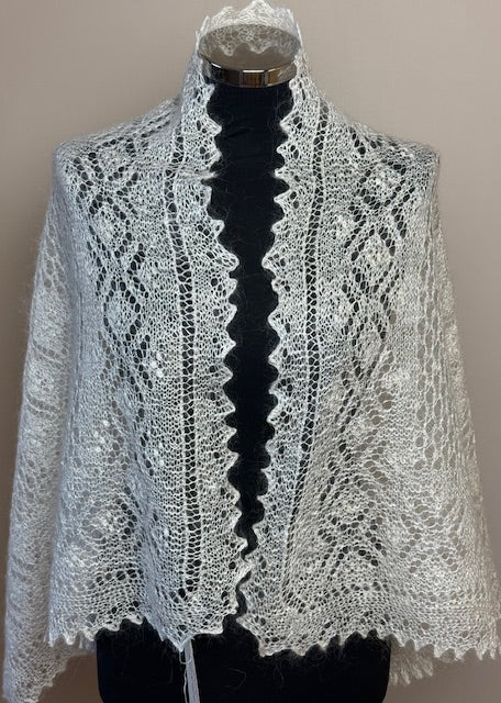 Orenburg shawl-palantine SWO-12, 130x60 cm
