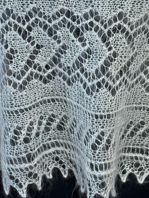 Orenburg shawl-palantine SWO-7, 120x60 cm