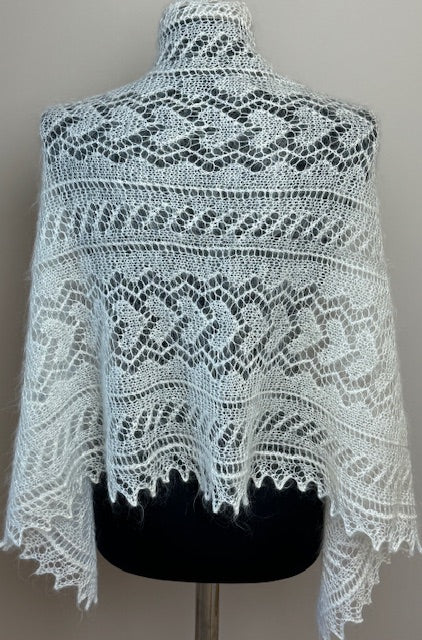 Orenburg shawl-palantine SWO-7, 120x60 cm