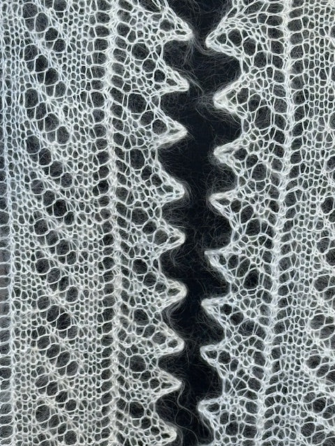 Orenburg shawl-palantine SWO-7, 120x60 cm
