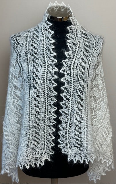 Orenburg shawl-palantine SWO-7, 120x60 cm