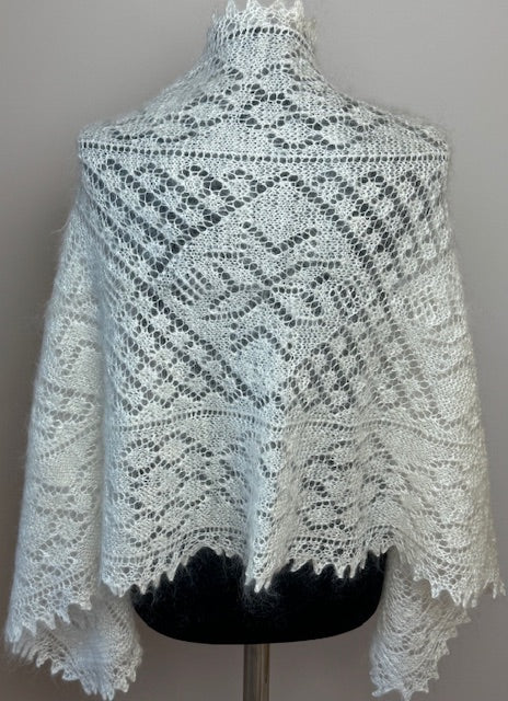Orenburg shawl-palantine SWO-1, 140x60 cm