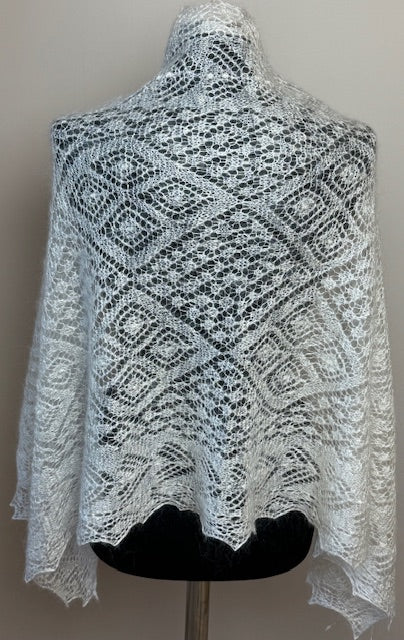 Orenburg shawl-palantine SWO-8, 140x60 cm