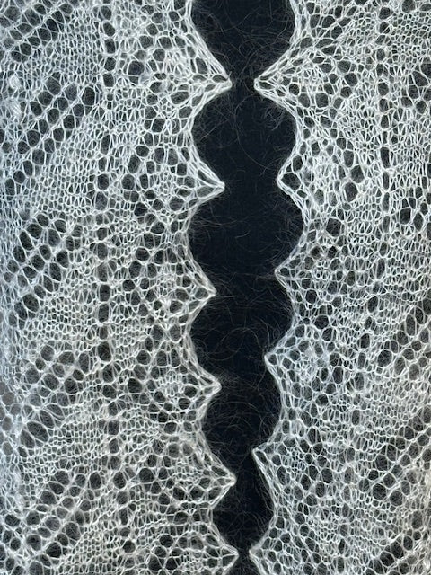 Orenburg shawl-palantine SWO-8, 140x60 cm