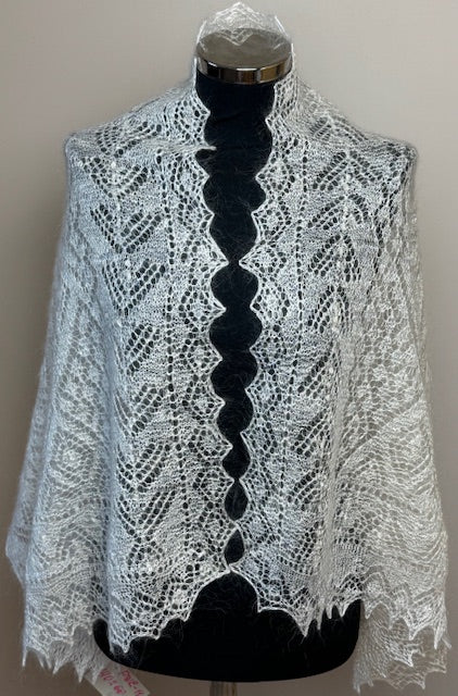 Orenburg shawl-palantine SWO-8, 140x60 cm