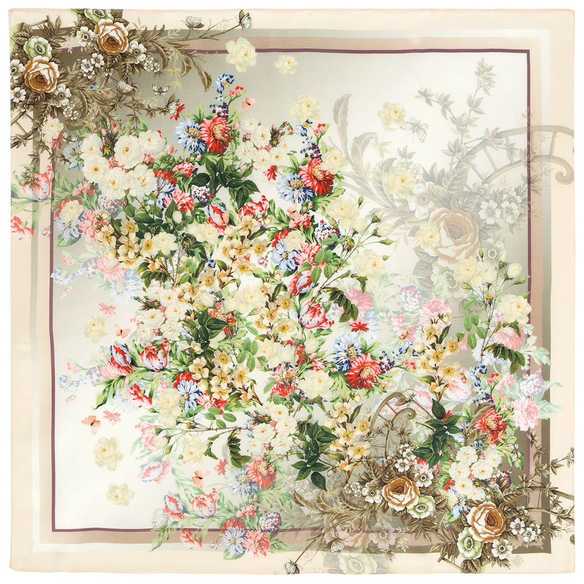 Платок шелковый «Винтаж»