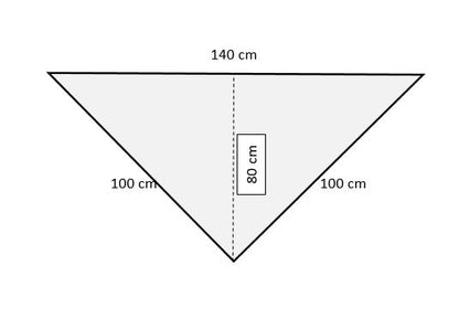 Uryupinsk downy neckerchief  # KW-222, 100x140x100 cm.