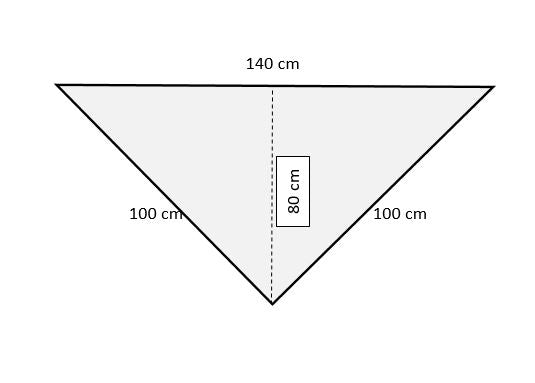 Uryupinsk downy neckerchief  # KW-23, 100x140x100 cm