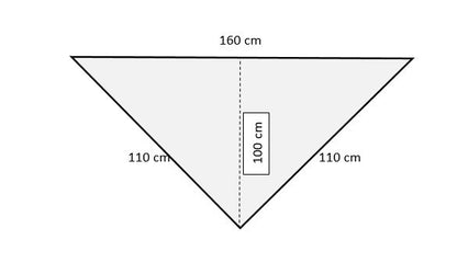 Uryupinsk downy neckerchief  # KW-152, 110x160x110 cm.