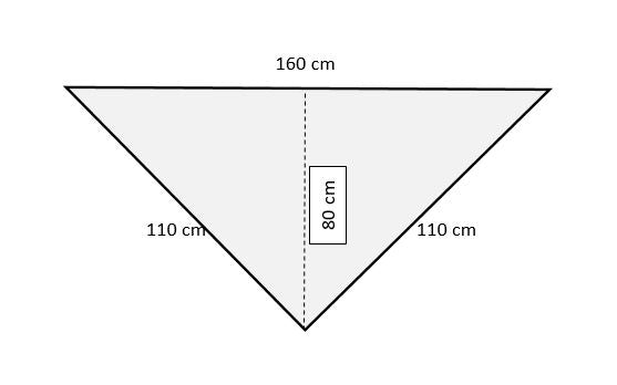 Uryupinsk downy neckerchief  # KB-1, 110x160x110 cm