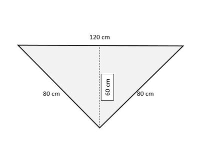 Uryupinsk dūnu lakats-trīsstūris #KG-49, 80x120x80  cm.