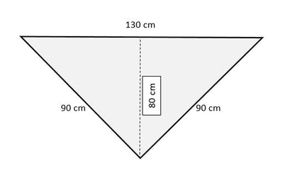 Uryupinsk downy neckerchief  # KW-167, 90x130x90 cm