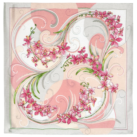 Scarve «Dancing orchids»