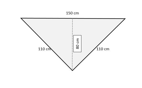 Uryupinsk downy neckerchief  # KW-60, 110x150x110 cm