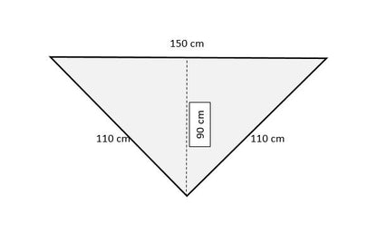 Uryupinsk downy neckerchief  # KW-51, 110x150x110 cm