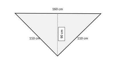 Uryupinsk downy neckerchief  # KW-158, 110x160x110 cm