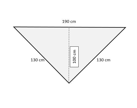 Uryupinsk dūnu lakats-trīsstūris # KW-173,  130x190x130 cm